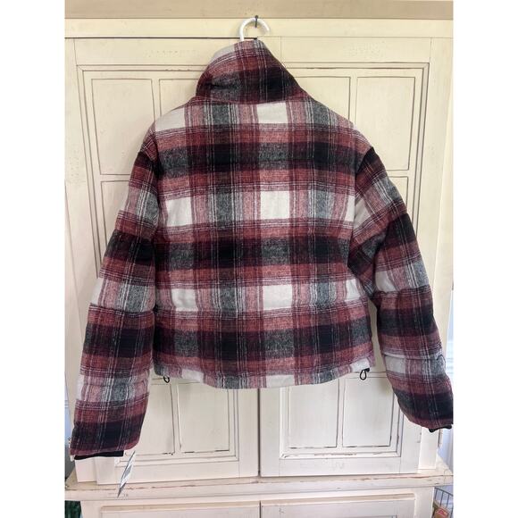 NWT Sebby size medium quilted plaid winter coat jacket - Picture 3 of 4